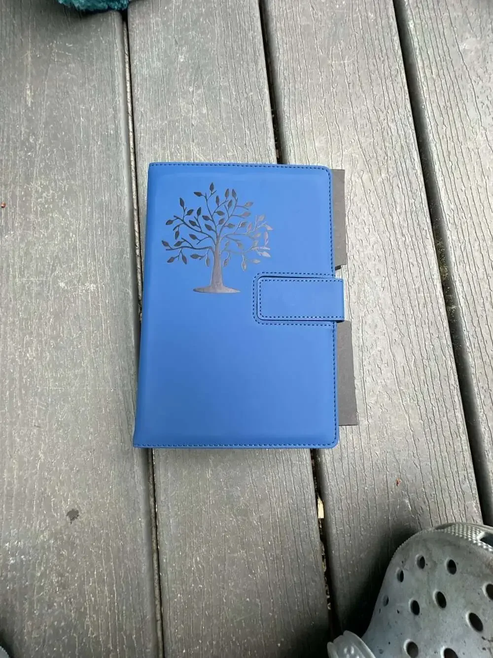 The Amazing Office Tree of Life Refillable Blue Faux Leather Journal 5x8